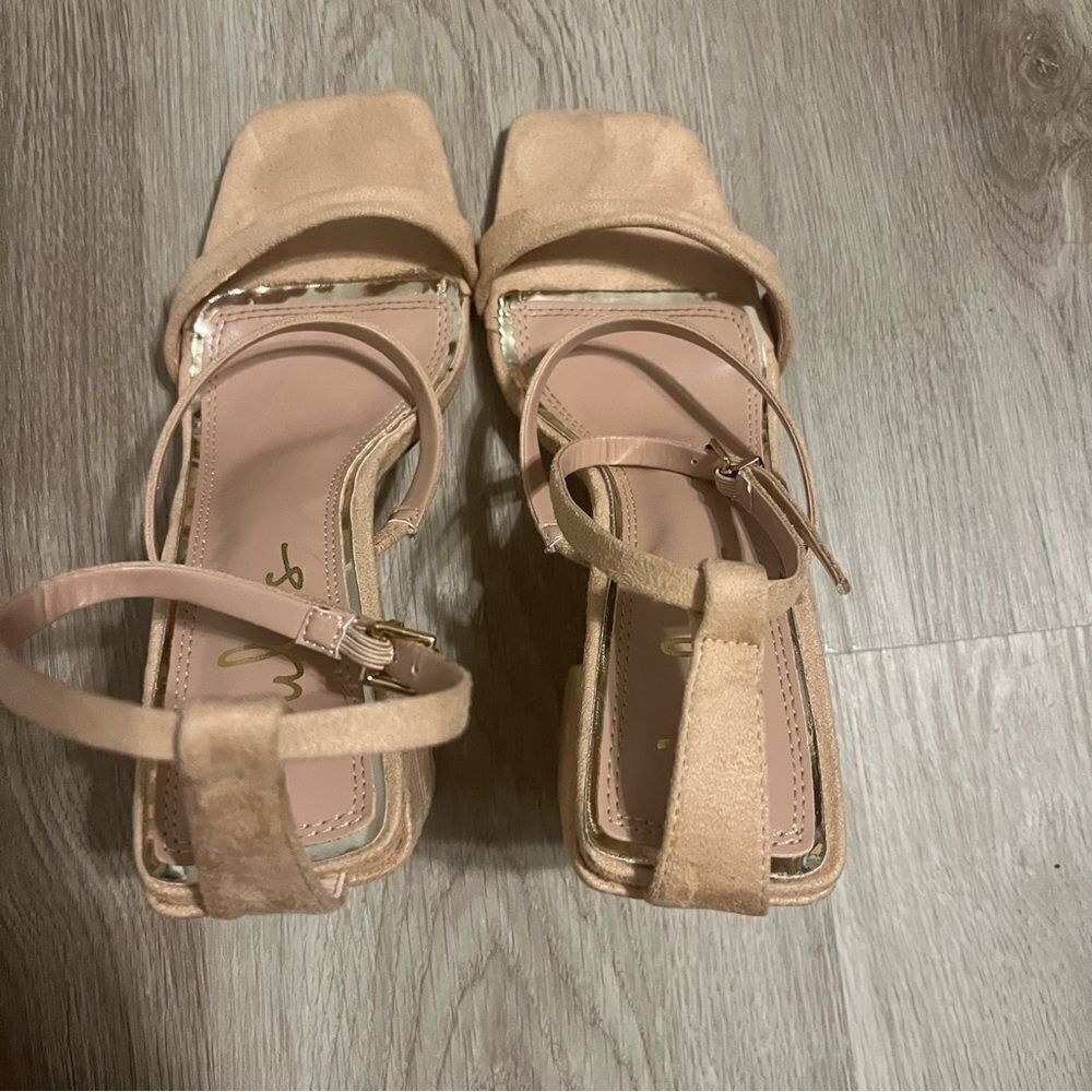 Lulu's Nude Ankle Strap Heels - Picture 8 of 8